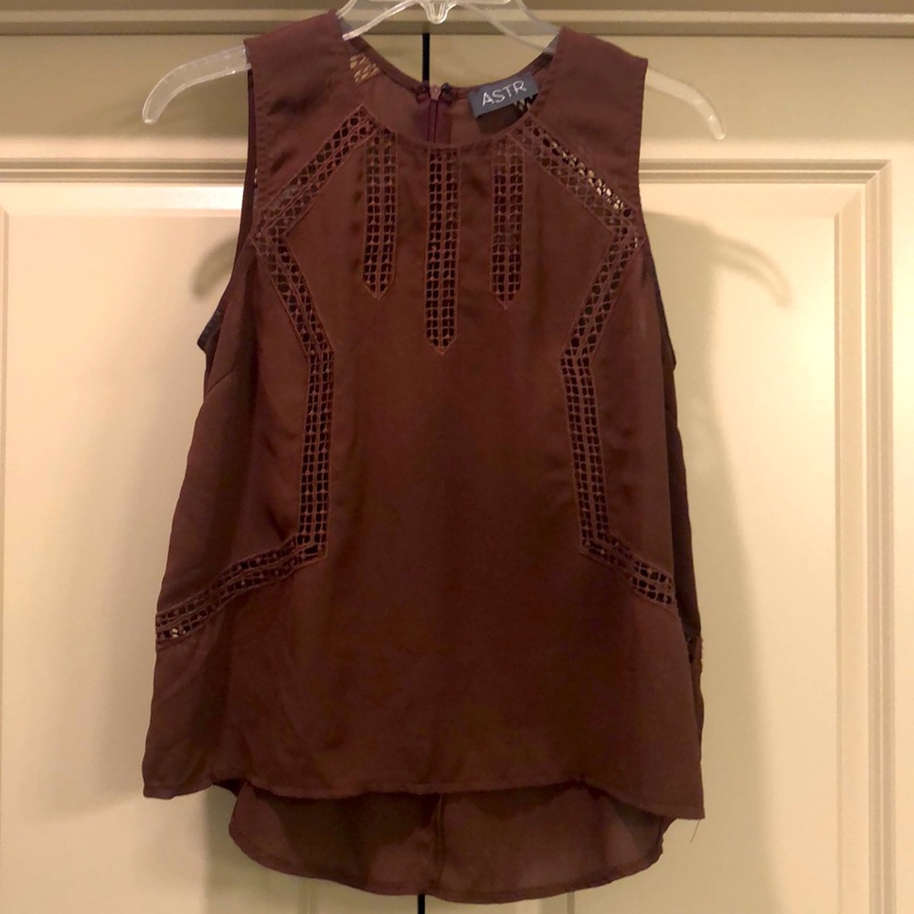 Women’s burgundy blouse